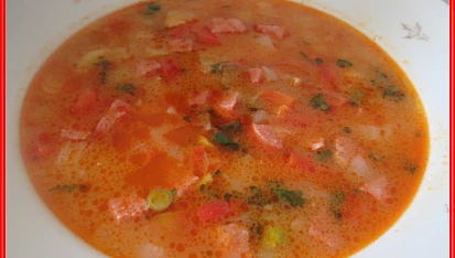 Dračí mlsná buřtová polévka, Dračí buřtová polévka