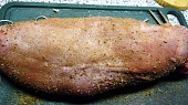 Plněný králíčí hřbet, okmínovaný balíček