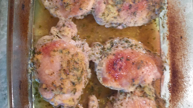 Marocké citronové kuře, Upečené kuře