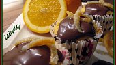 Muffiny z vařeného pomeranče s čokoládovým ganache