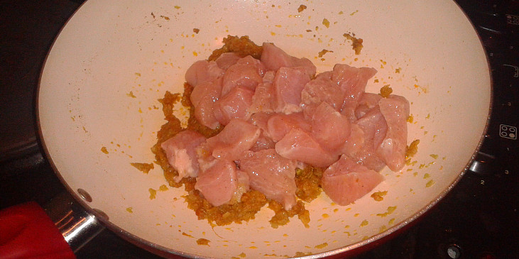 Pistáciová kuřecí korma (přidávám kuře)