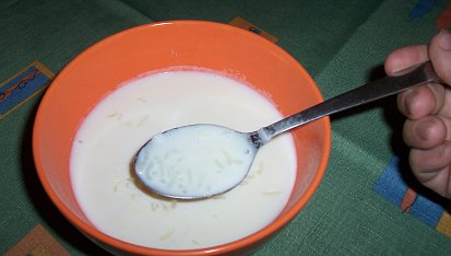 Mlíková polívka s rýží