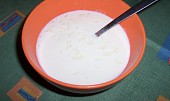 Mlíková polívka s rýží (teď už si ji jen vychutnávat)