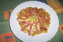 Rösti s vajíčkem a salámem