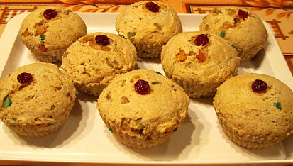 Vánoční muffinky bez lepku, mléka a vajec