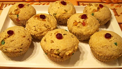 Vánoční muffinky bez lepku, mléka a vajec