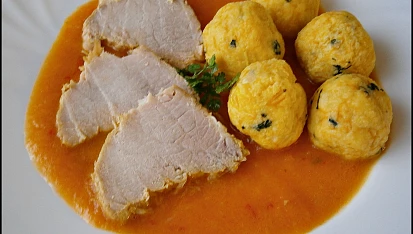 Vepřová kýta v zeleninovém krému