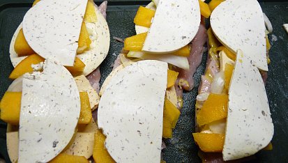 Vepřové plátky s kaki - variace na recept Aničky Kocikové