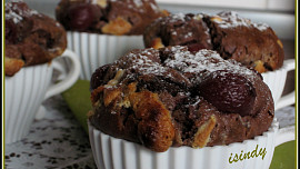 Višňové muffiny s čokoládou