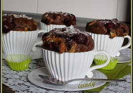 Višňové muffiny s čokoládou