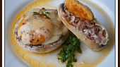 Žampiony s uzeným a vejci, zapečené s Mozzarellou (Žampiony s uzeným a vejci,zapečené s Mozzarellou)