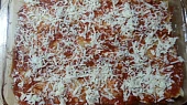 Americké kuřecí lasagne, nakonec dame jen ragu a syr