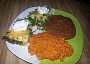 Burrito s mletým masem a mexická rýže