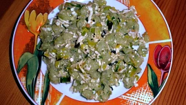 Cuketové nočky s pórkem a tofu