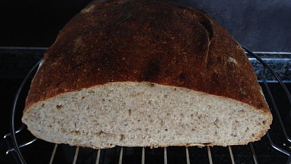 Domácí chleba bez hnětení v 2.0 (s droždím nebo kváskem), kváskový - hnětený