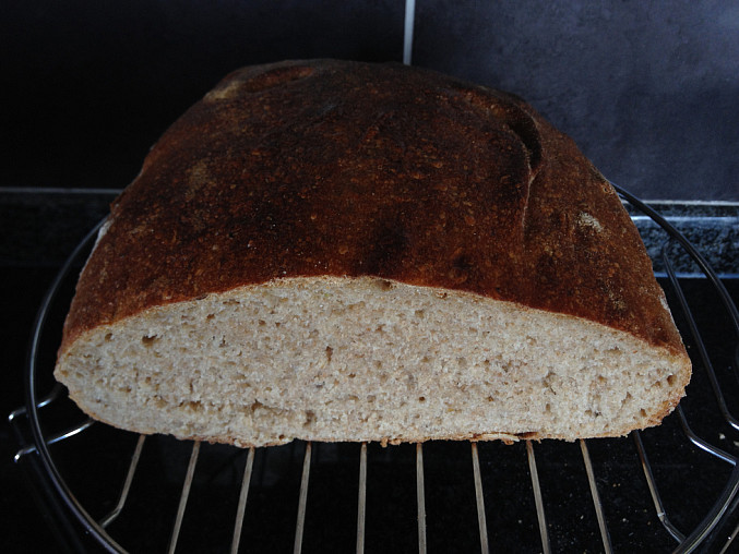 Domácí chleba bez hnětení v 2.0 (s droždím nebo kváskem), kváskový - hnětený