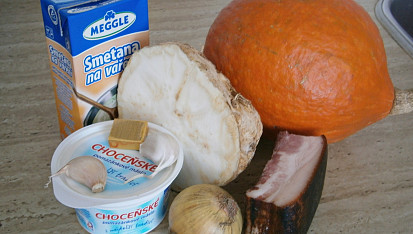Dýňovo-celerová polévka/krém, Část použitých surovin