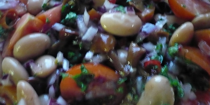 Fazolový salát se sladkokyselou zálivkou