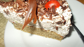 Kávový dort  s krémem z ledových  kaštanů, kofily a jogurtů