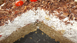 Kávový dort  s krémem z ledových  kaštanů, kofily a jogurtů