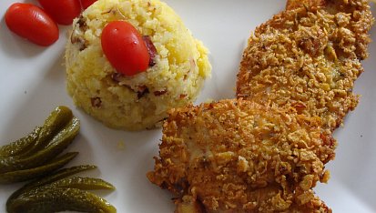 Kuřecí řízky v kukuřično-parmezánovém obalu