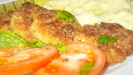 Lososové   karbanátky  s  bramborovou kaší + lososové burgery