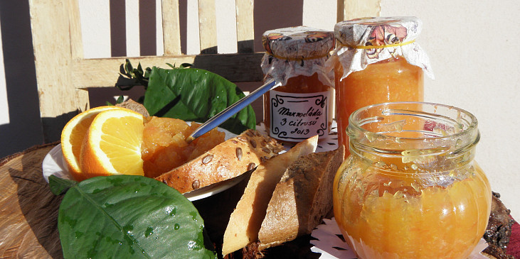 Marmeláda mix citrusů s vůní skořice (Citrusová marmeláda)