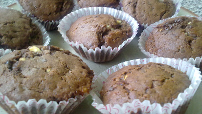 Muffiny ze tří druhů čokolády