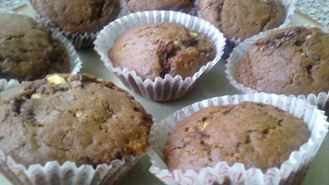 Muffiny ze tří druhů čokolády