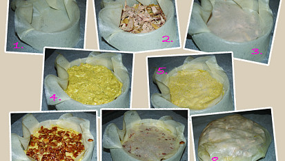 Pastilla s krepelkou a mandlemi