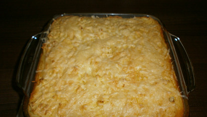 Ragú z mletého masa zapečené s bramborovou kaší(v originále cottage pie)