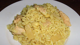 Rýže z Orientu (aneb variace na Orientální rýži s ananasem z obalu od rýže Lagris)