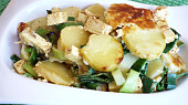Tofu zapékané s pórkem
