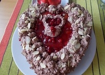 Valentýnské srdce - dortík
