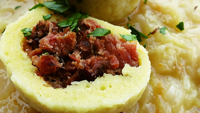 Bramborové koule s uzeným masem, Bramborové koule s uzeným masem