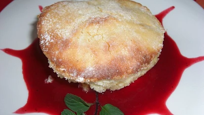 Citronové suflé a malinové coulis (kuli)