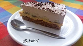 Čoko-karamelový řez s restovaným banánem