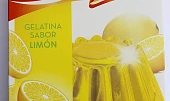 Dort z citronové pěny (mousse), želatina  s příchutí citronu