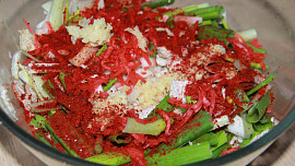 Korejské kimči (kvašená národní zdravá pochoutka)