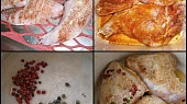 Králík na pepři, v rajčatové šťávě, Porce králíka okořeníme,vetřeme olej a necháme uležet.Na oleji necháme rozvonět kuličky pepře a poté porce králíka prudce opečeme