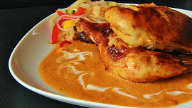 Kuře na paprice s kokosovým mlékem