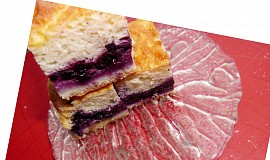 Kynutý borůvkový koláč s tvarohovou nádivkou  - nejen pro diabetiky