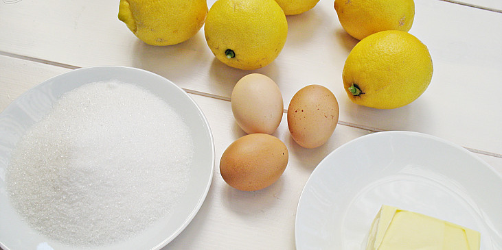 Lemon Curd z mikrovlnky (suroviny)