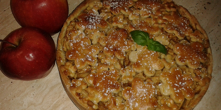 Linecký koláč s marmeládou (s jablíčkama)