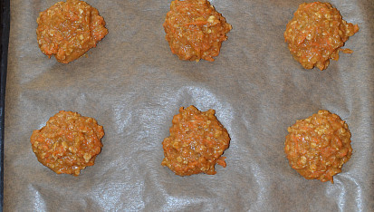 Mrkvové cookies s ovesnými vločkami, Před pečením