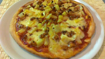 Ovocné pizzy v MW - těsto podle Jikotky - CRISP, Pizza