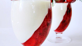 Panna cotta s jahodami