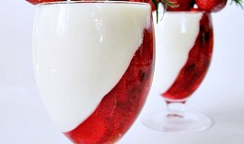 Panna cotta s jahodami