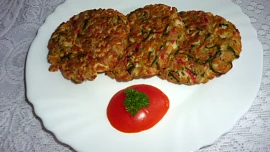 Placičky ze surimi, vloček a špenátu