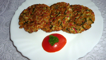Placičky ze surimi, vloček a špenátu